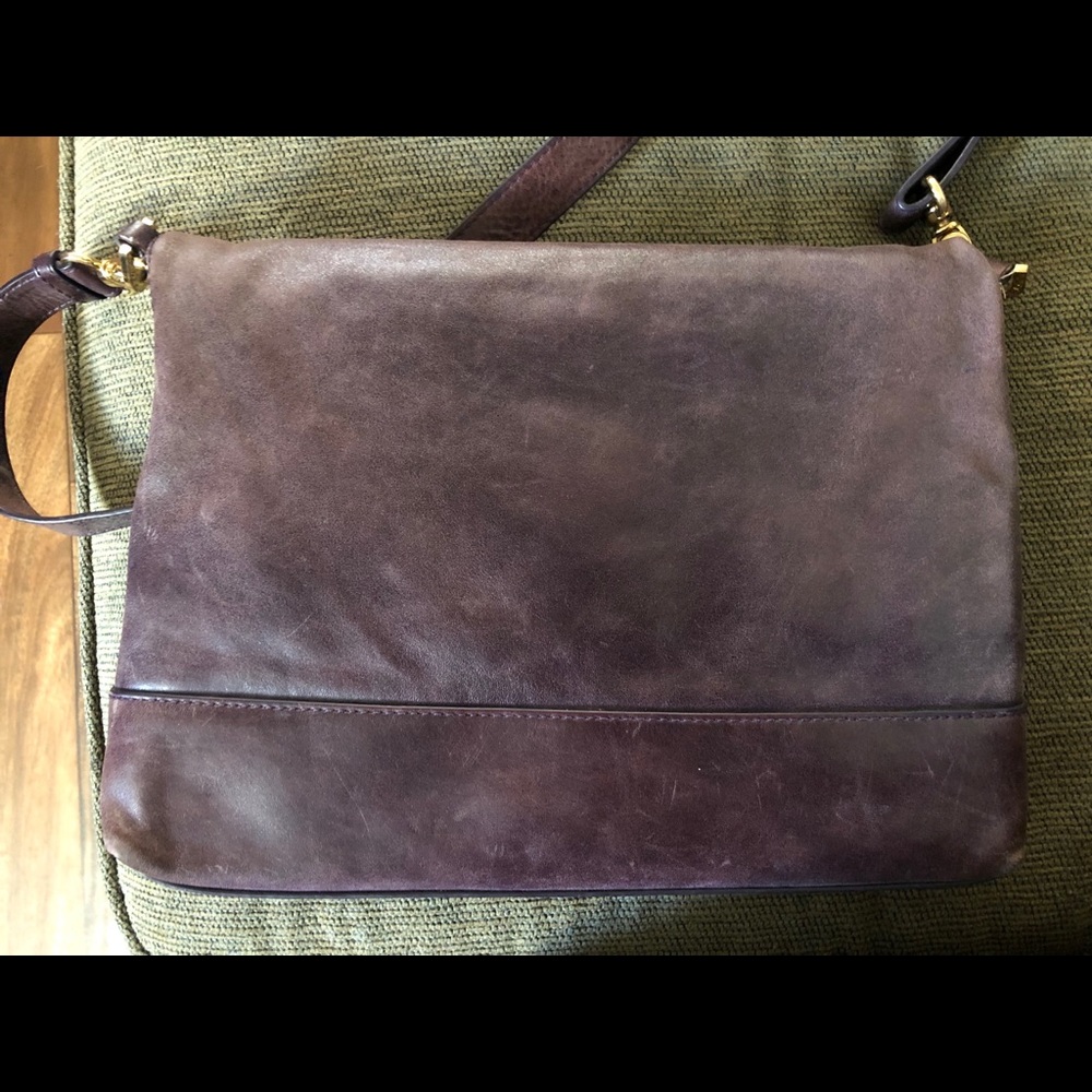 Auth Tory Burch Purple Crossbody Flap Over Bag - Picture 8 of 14